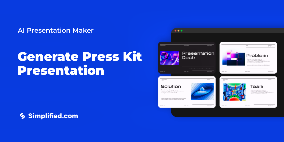 Use AI to Generate Free Presentation on Press Kit