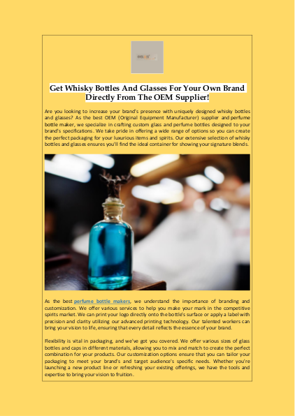 Get Whisky Bottles And Glasses For Your Own Brand Directly From The OEM Supplier!-blog