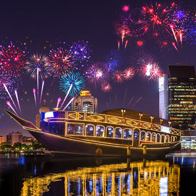 New Year Party at Dubai Creek | Dinner & 2024 Fireworks