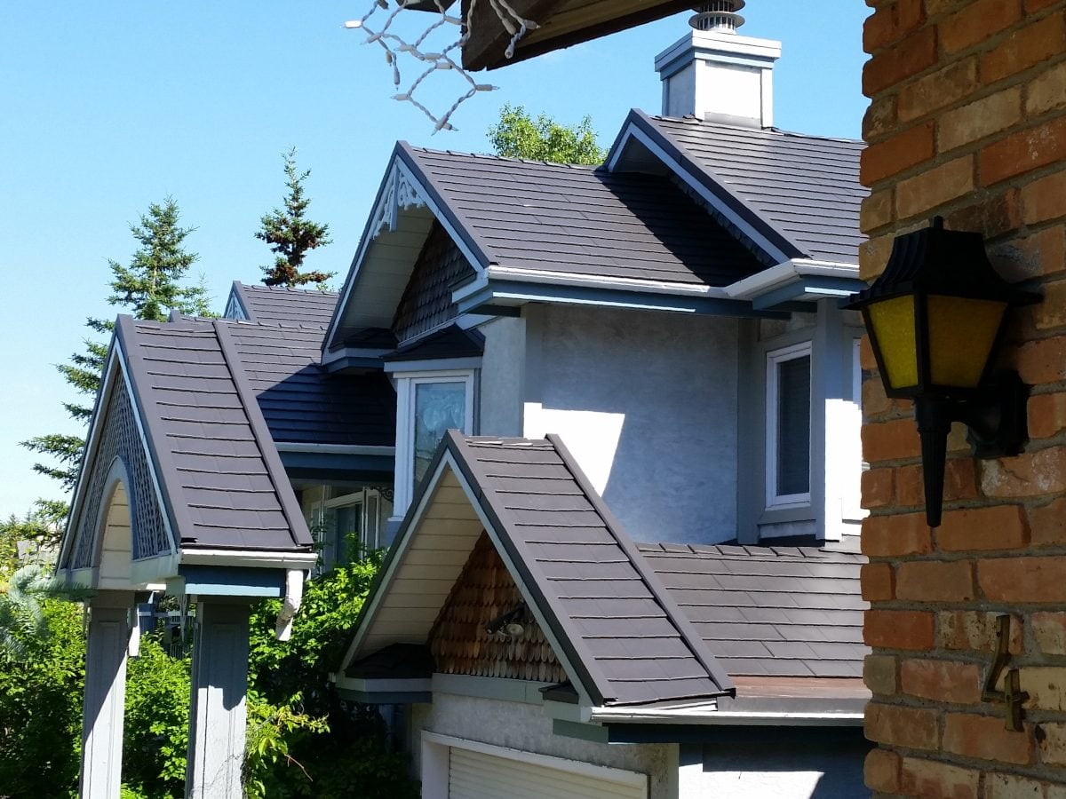 Renoteck Roofing, Copper Color Metal Roof Alberta