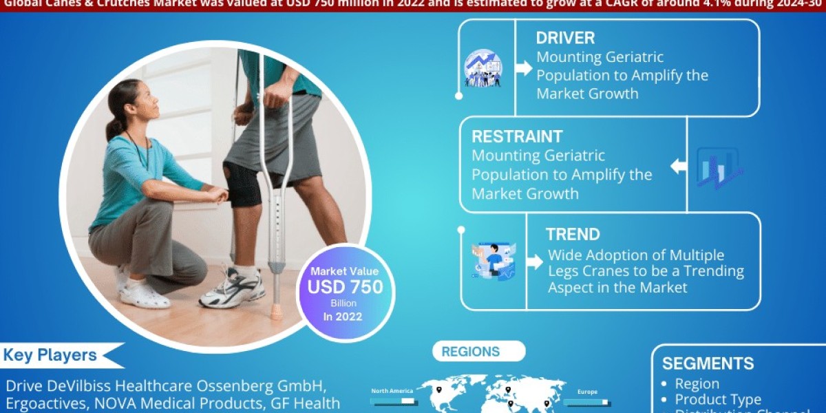 Global Canes & Crutches Market Trend, Size, Share, Trends, Growth, Report and Forecast 2024-2030