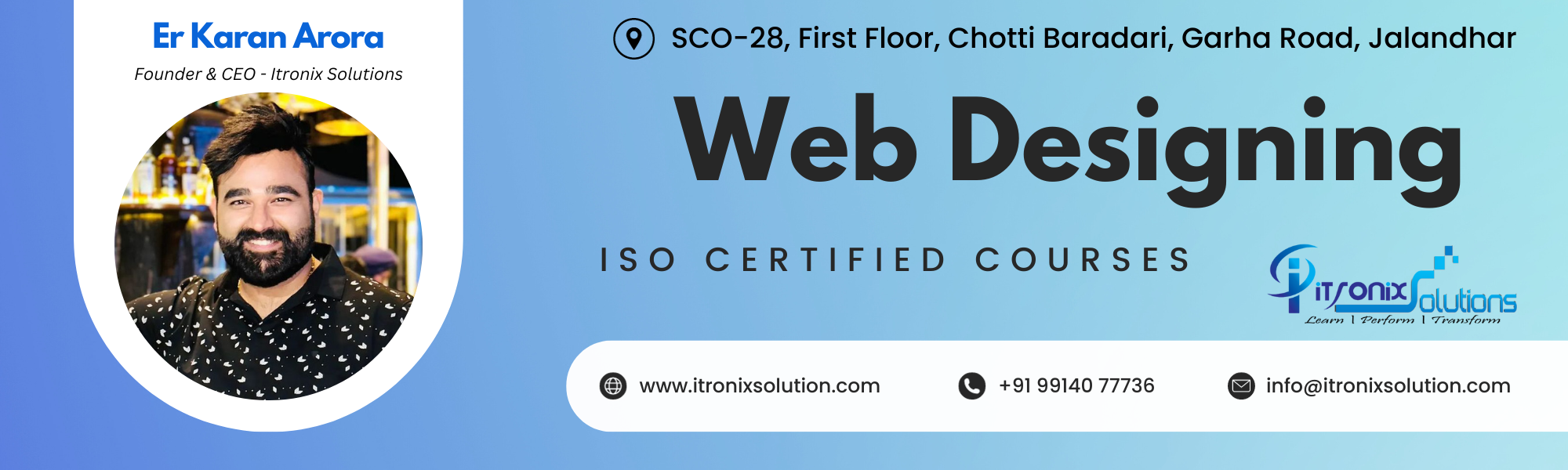 Web Designing Course in Jalandhar - ITRONIX SOLUTIONS